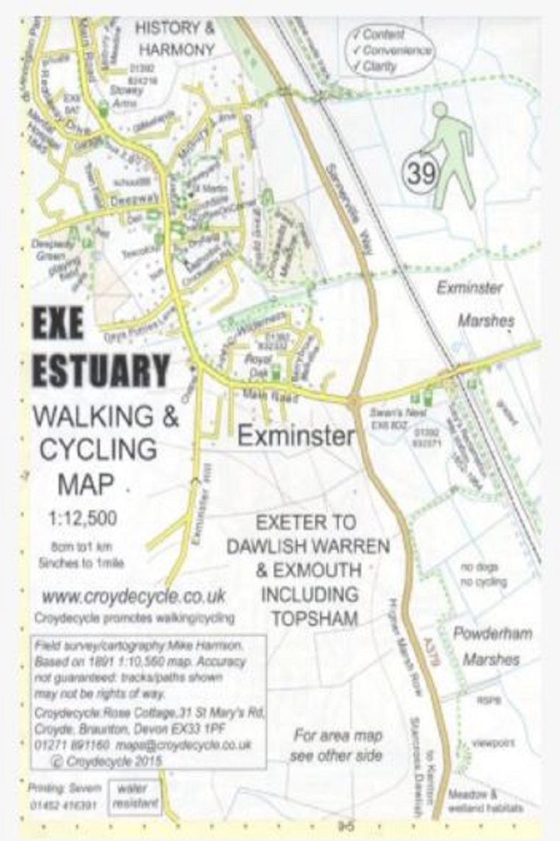 Exe Estuary Walking, Cycling and Horse Riding Map