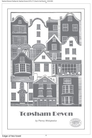 Topsham Houses Tea Towel